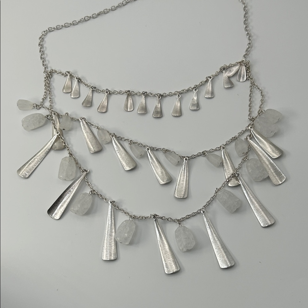 Fashion Jewelry Silver Teardrop Necklace